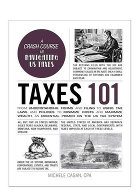 【预售】【Adam101系列】税英文商业行销进口原版书精装【Adams 101 Series】Taxes 101Michele CaganAdams