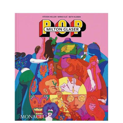 【现货】美国平面插画大师梅顿戈拉瑟 流行文化Milton Glaser英文插画原画设定集Steven Heller精装The Monacelli Press进口原版书