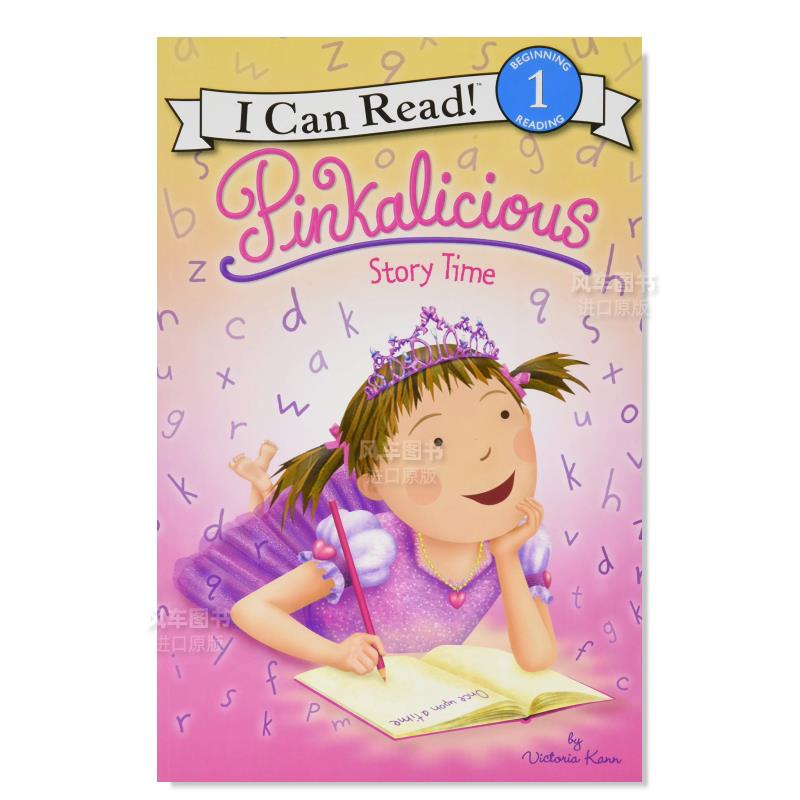 【现货】【粉红公主】故事时间英文儿童分阶阅读进口原版书Pinkalicious: Story Time Kann著Harpercollins出版
