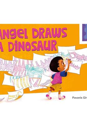 【现货】安吉尔画恐龙Angel Draws a Dinosaur英文儿童绘本自我认知情绪管理Pavonis Giron精装Henry Holt6-9岁进口原版书9781250