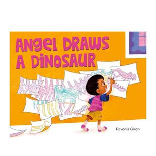 Giron精装 书9781250 安吉尔画恐龙Angel 9岁进口原版 Holt6 Henry Dinosaur英文儿童绘本自我认知情绪管理Pavonis Draws 现货