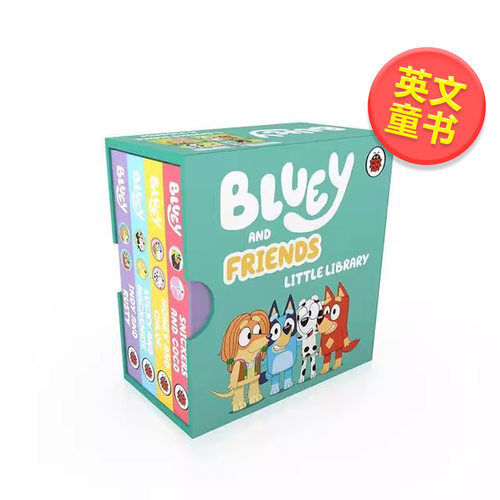 【预售】布鲁伊布鲁伊和朋友们的小图书馆Bluey Bluey and Friends Little Library英文儿童绘本IP系列BlueyLadybird纸板书3-6岁进
