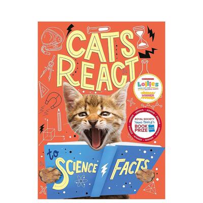 【现货】猫关于科学事实的反应 英国皇家学会青少年图书奖【Cats React Series】Cats React to Science Facts英文青少年读物Izzi