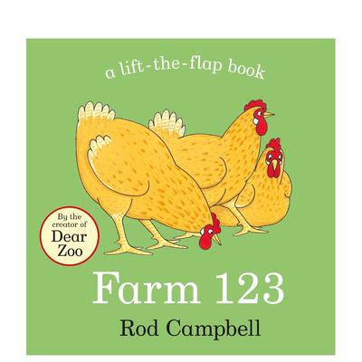 【预售】农场123 翻翻书动物计数书Farm 123英文儿童语言概念启蒙Campbell Rod纸板书1-3岁Macmillan Children's Books9781035035