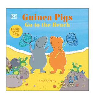 【预售】通过海滩学习数字123Guinea Pigs Go to the Beach英文儿童语言概念启蒙Kate SheehyDK 进口原版书9780744072846