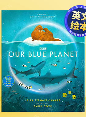 【预售】我们的蓝色星球英文儿童绘本动物生态环保进口原版书精装Our Blue Planet STEWART-SHARPE Paula Wiseman