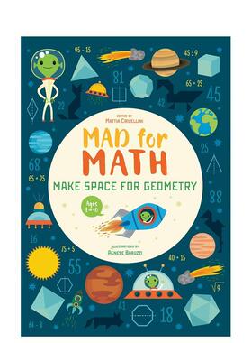 【预售】【疯狂数学】几何空间探索【Mad for Math】Make Space for Geometry英文儿童绘本知识百科Matteo Crivellini平装White s