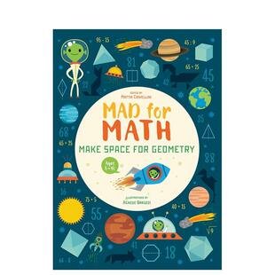 Make 预售 for Space White 几何空间探索 Crivellini平装 疯狂数学 Mad Geometry英文儿童绘本知识百科Matteo Math