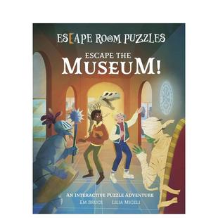 【预售】密室解谜逃离博物馆互动解谜冒险Escape Room Puzzles英文儿童绘本知识百科Em Bruce精装Arcturus Publishing3-9岁进口原