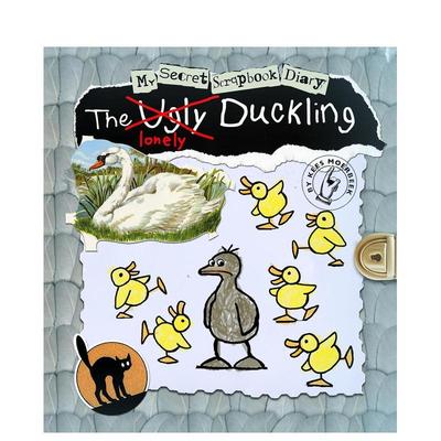 【现货】【我的秘密剪贴本的日记】丑小鸭【My Secret Scrapbook Diary】The Ugly Duckling英文儿童趣味Kees Moerbeek精装Child’