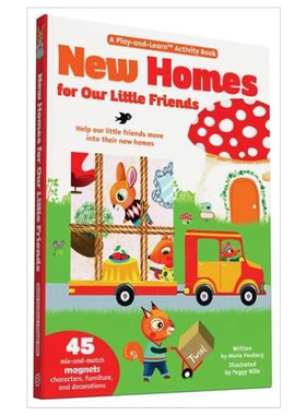 【现货】【磁铁书】小朋友的新家英文儿童趣味进口原版书精装【Magnetology】New Homes For Our Little Friends Marie Forda