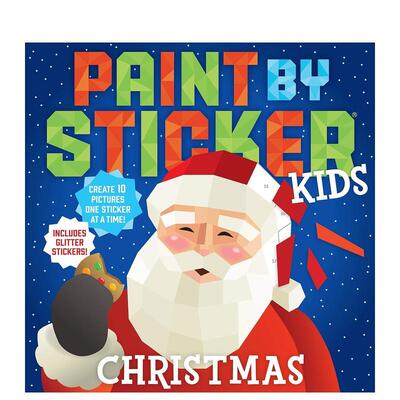【预售】儿童贴纸绘画圣诞节Paint by Sticker Kids英文贴纸书WORKMAN PUBLISHING简装进口原版书Workman9781523506750