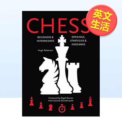 【现货】国际象棋英文生活综合Chess进口原版书Hugh Patterson螺旋装订Flame Tree