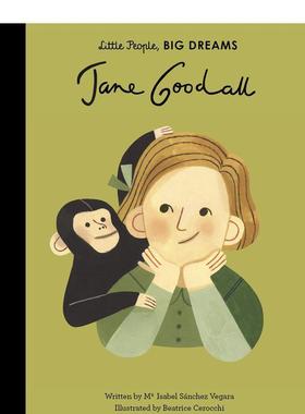 【预售】【小人物大梦想】珍妮古道尔【Little People Big Dreams】ane Goodall英文儿童绘本人物传记3-6岁精装Maria Isabel Sanc
