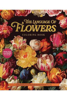 【预售】花语填色书The Language of Flowers Coloring Book英文生活综合Editors of Chartwell Books平装进口原版书Chartwell Bo