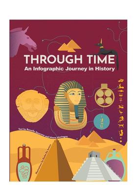 【预售】时空穿越历史信息图之旅Through Time 英文儿童绘本知识百科Rossella Genovese精装White star进口原版书9788854419148