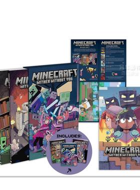 【预售】我的世界凋零盒装版英文漫画进口原版书平装14岁以上Minecraft: Wither Without You Boxed Set Gudsnuk Dark Horse