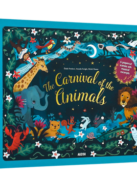 【预售】【有声立体书】动物嘉年华英文儿童趣味进口原版书精装【Paper Theatre】The Carnival of the Animals élodie Fond