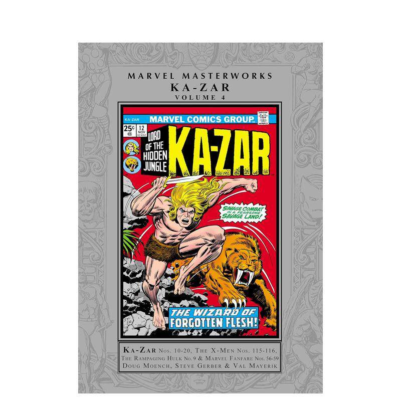 【预售】【Marvel】漫威大师作品卡扎尔卷4英文漫画精装进口原版书Marvel Masterworks: Ka-Zar Vol. 4 Jack Kirby