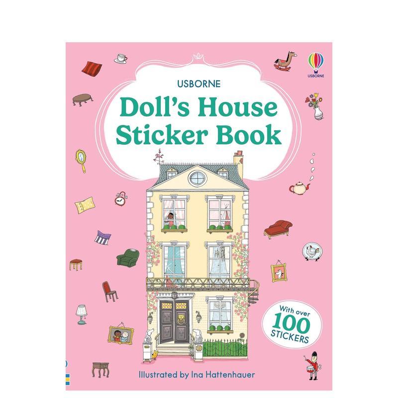 【预售】玩偶之家贴纸书英文儿童趣味进口原版图书平装Doll's House Sticker BookAnna MilbourneUsborne children’s books