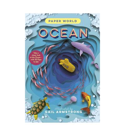 【现货】【翻翻书】纸上世界海洋【Paper World】Ocean英文儿童趣味Ruth Symons精装3-6岁Templar Publishing进口原版书978180078