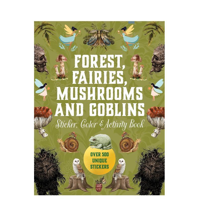 森林、仙女、蘑菇和小妖精贴纸、