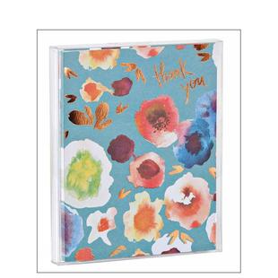 Thank 繁花感谢卡Blooms You Notecards英文文创卡牌teNeues盒装 书9781623257071 teNeues进口原版 预售