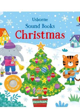 【预售】【有声书】圣诞节【Sound Books】Christmas 英文儿童趣味3-6岁纸板书Sam Taplin and Jo Rooks进口原版书Usborne childr