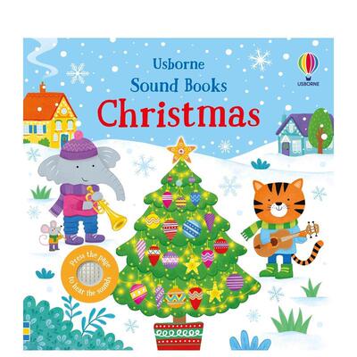【预售】【有声书】圣诞节【Sound Books】Christmas 英文儿童趣味3-6岁纸板书Sam Taplin and Jo Rooks进口原版书Usborne childr