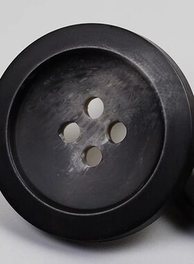 黑花色羊绒大衣扣子男士风衣西装纽扣百搭圆形毛衣外套衣扣裤子女