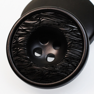 高档皮纹黑色哑光纽扣毛呢大衣风衣扣子百搭毛衣皮衣外套西装 扣 裤