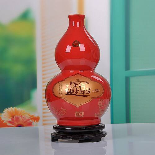 景德镇陶瓷器中国红现代时尚礼品