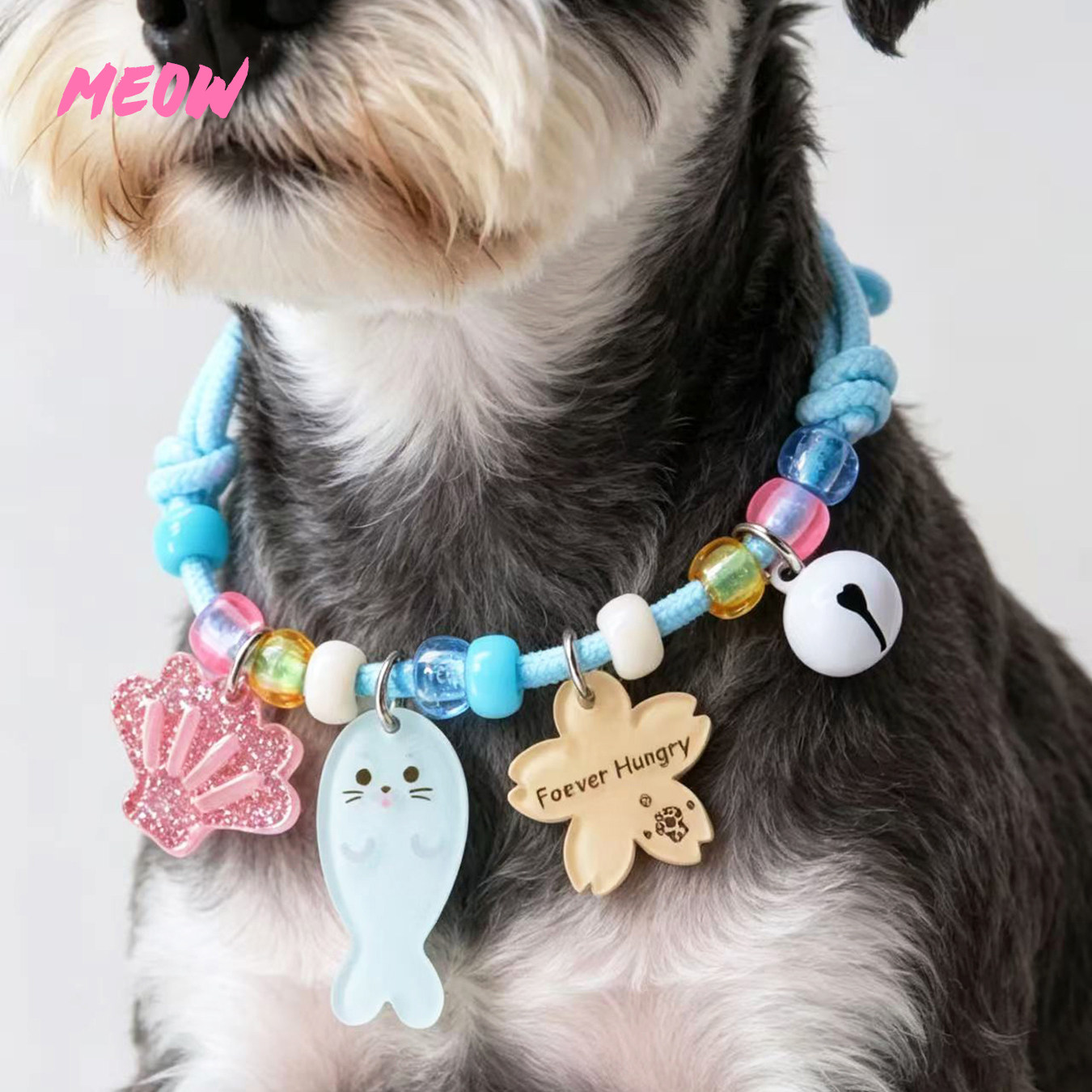 Meow 宠物猫咪狗海洋风可爱海豹项圈防丢轻便可调节小型猫狗项链