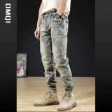 Осенние элитные ретро джинсы для отдыха, весенние штаны, в американском стиле, европейский стиль, свободный прямой крой