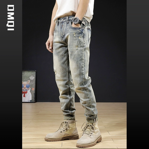 Осенние элитные ретро джинсы для отдыха, весенние штаны, в американском стиле, европейский стиль, свободный прямой крой