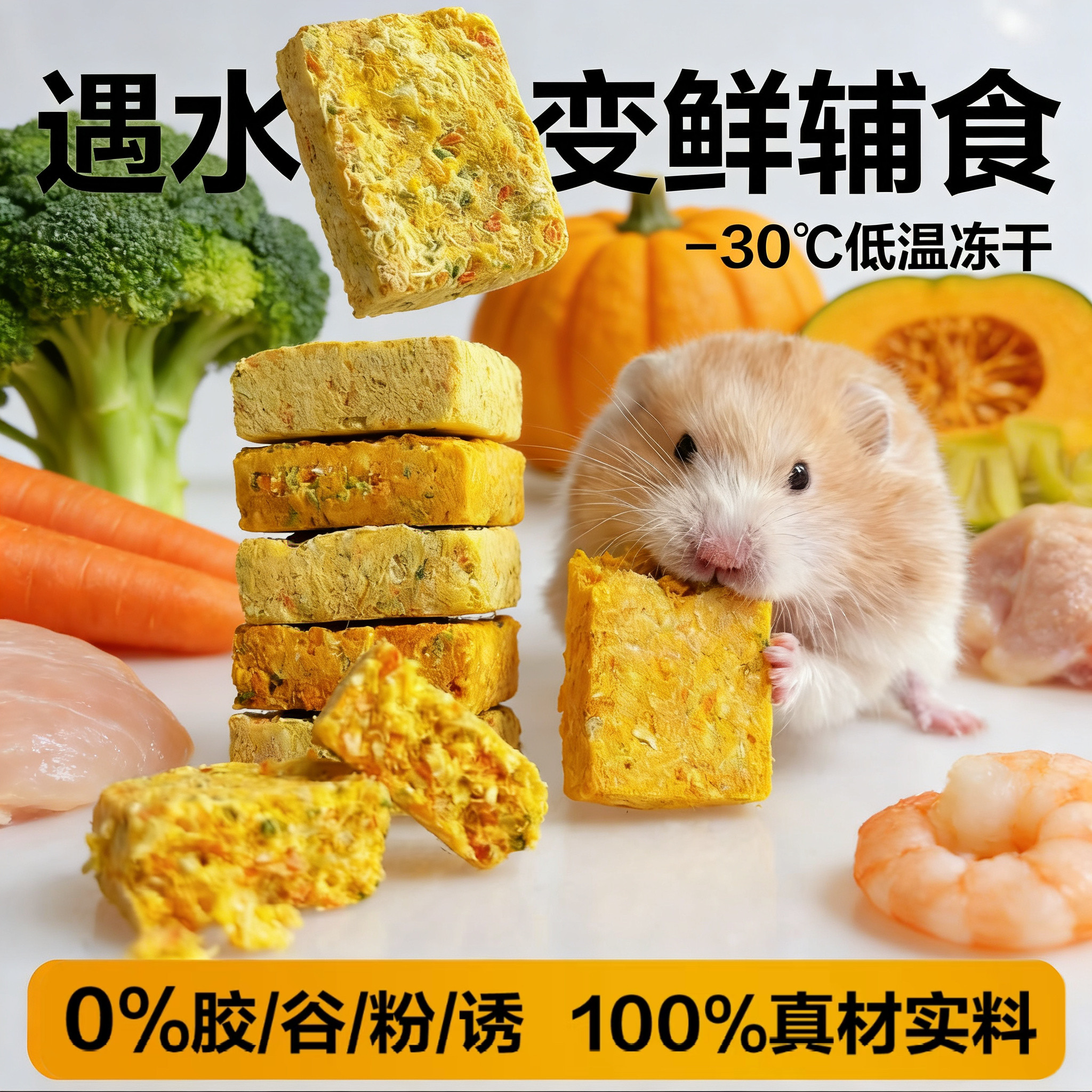 仓鼠冻干辅食饼营养零食金丝熊小鼠粮