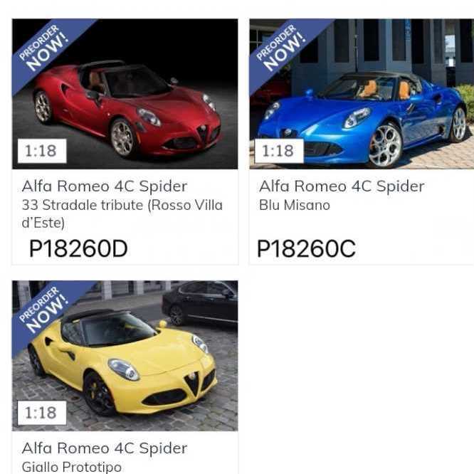 BBR阿尔法罗密欧4C汽车模型