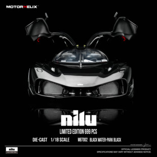 定金 MOTORHELIX MH 1:18 Nilu 鸥翼式车门 合金汽车模型 摆件