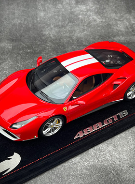 BBR 1/18 法拉利 488 GTB 标红 银轮 黄卡 收藏款