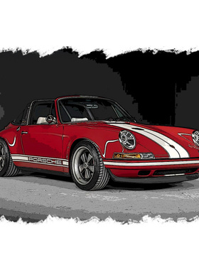 沙沙汽车模型MAKEUP MU 1:18保时捷Singer 911 964 Targa树脂收藏