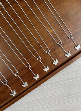 bm风精致小蝴蝶流苏项链圆圈choker高级感时髦锁骨链女新款bm平替