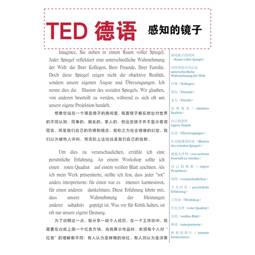2026年德语学习TED德语阅读8篇带中文翻译word电子版48页