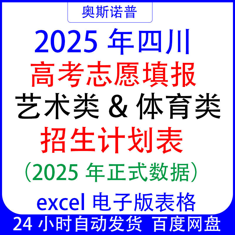 2025年四川艺术体育类本科招生计划正式填报版excel电子版可筛选