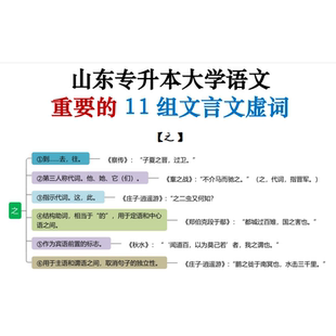2026届山东专升本大学语文重要的文言文虚词11组PDF电子版