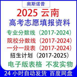 2025招生计划已更新云南高考志愿填报一分一段专业分数线位次表