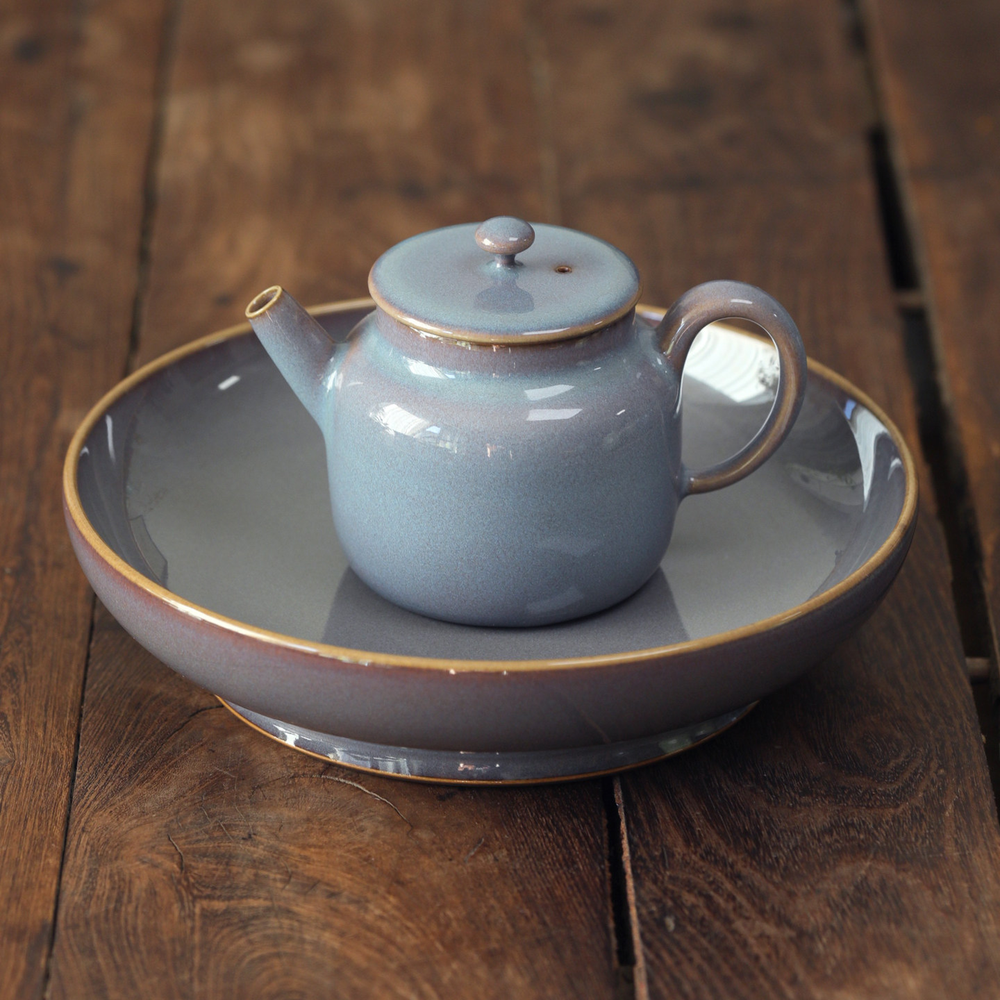 挑tea|严卫恩蓝雀羽汲直茶壶高端茶具茶器全手工大师送礼自用陶瓷
