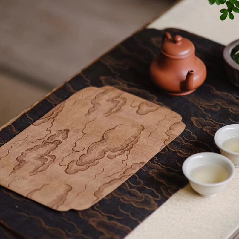 挑tea｜香云纱茶席 壶承 茶垫 杯垫壶垫茶道零配手工布艺实用百搭