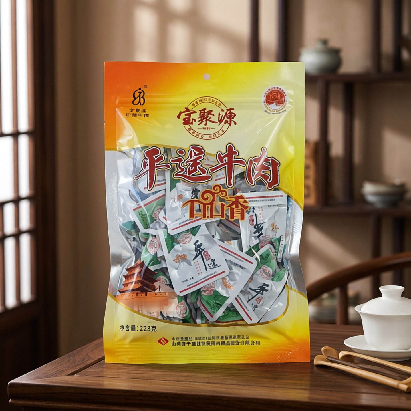 平遥牛肉多味宝聚源228g真空独立小包装开袋即食整箱礼盒山西特产