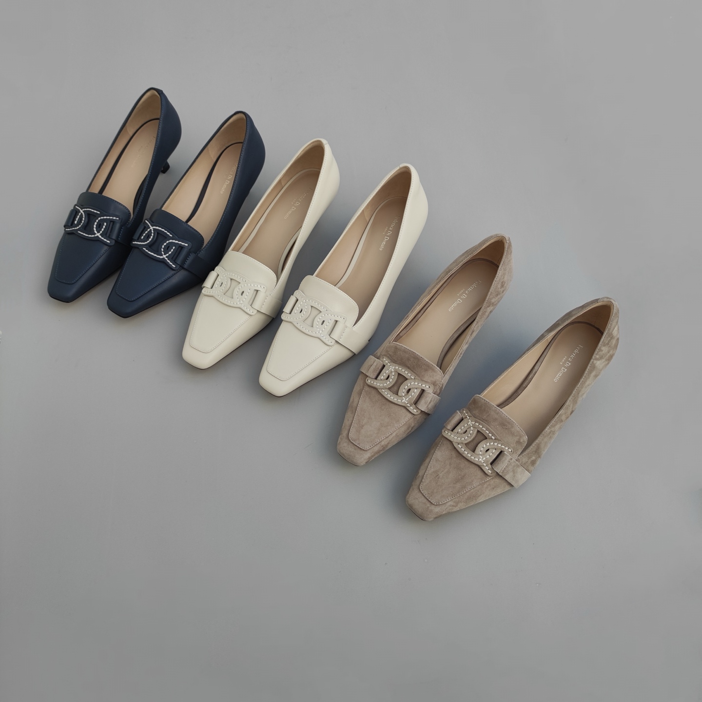 Federica Di Donato小方头中跟舒适百搭通勤上班日常穿搭鞋单鞋女