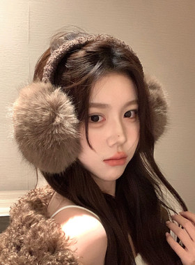 可爱毛绒耳罩女款冬季可折叠保暖
